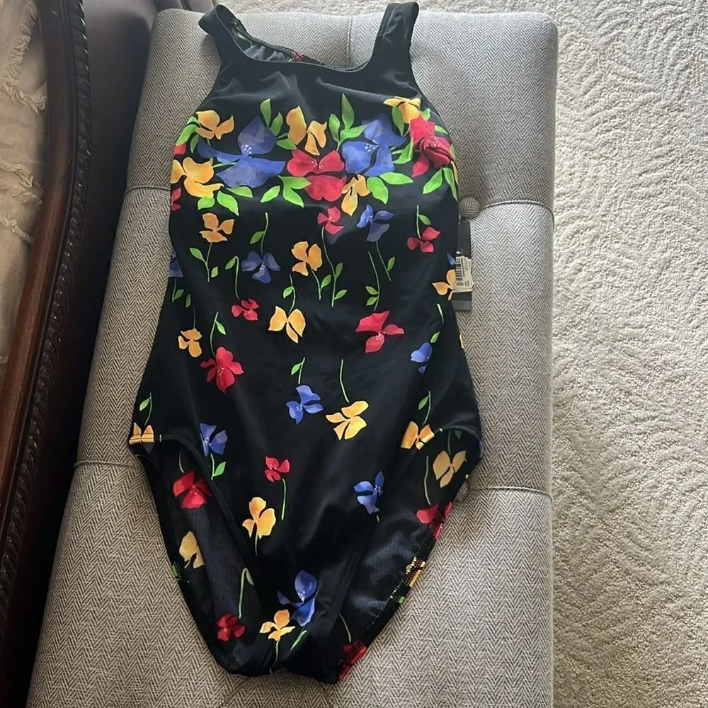 NWT Vintage DKNY Floral Swimsuit size 10 - Picture 8 of 8